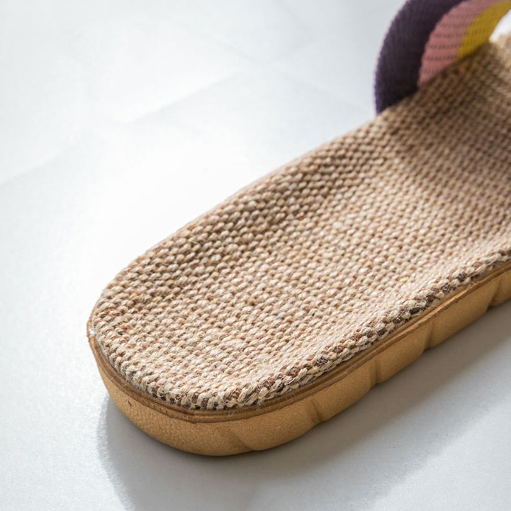 Linen Roller Blind - Fashion Ethnic Style Linen Cross Slippers