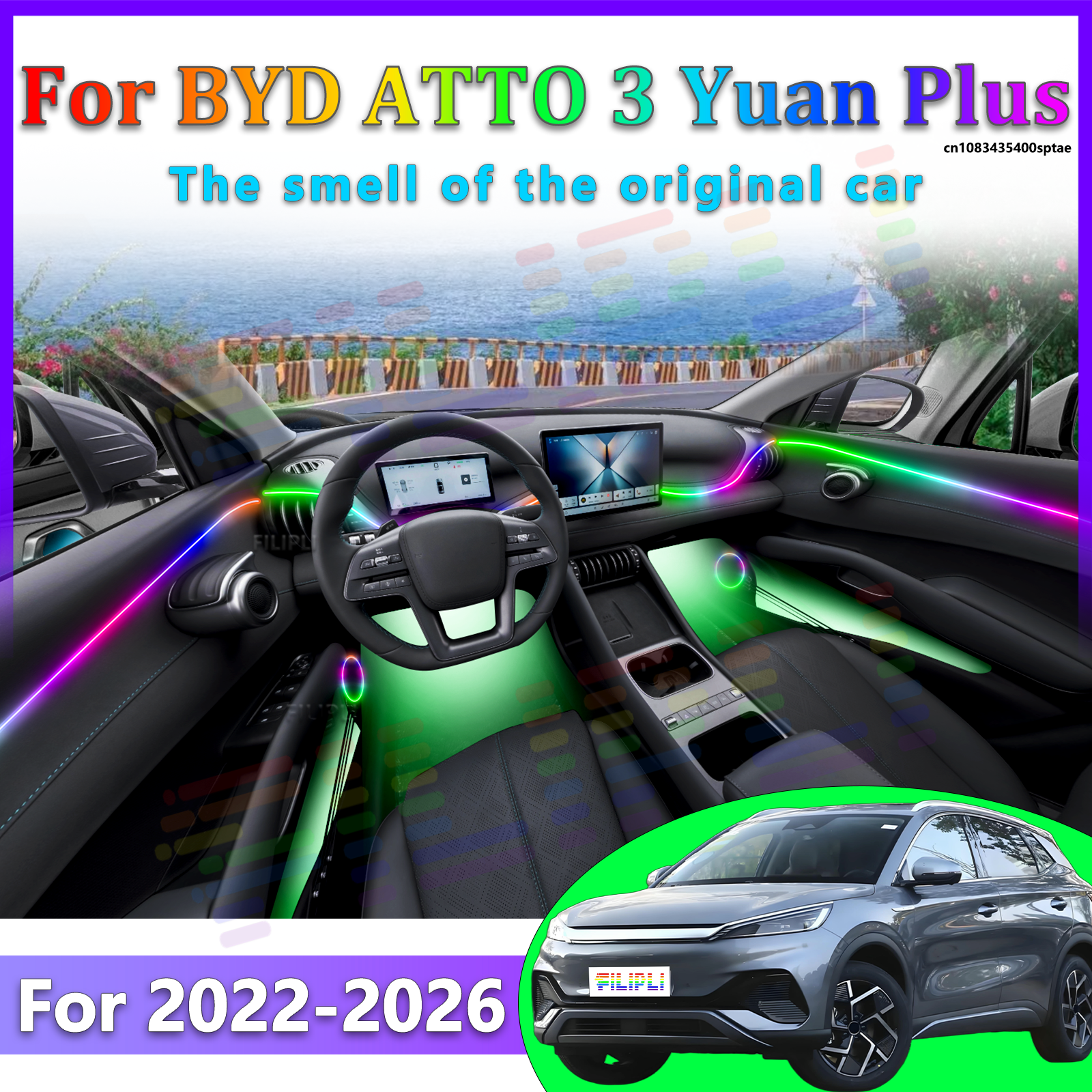For BYD ATTO 3 Yuan Plus 22-26 - Interior Design Apps recensie en prijs
