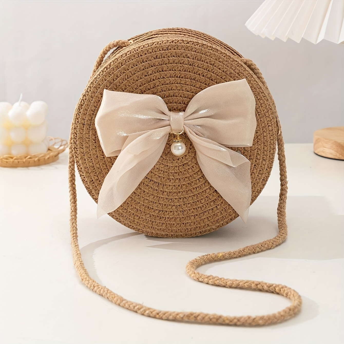 Elegant Round Straw Crossbody  - Interior Design Style recensie en prijs