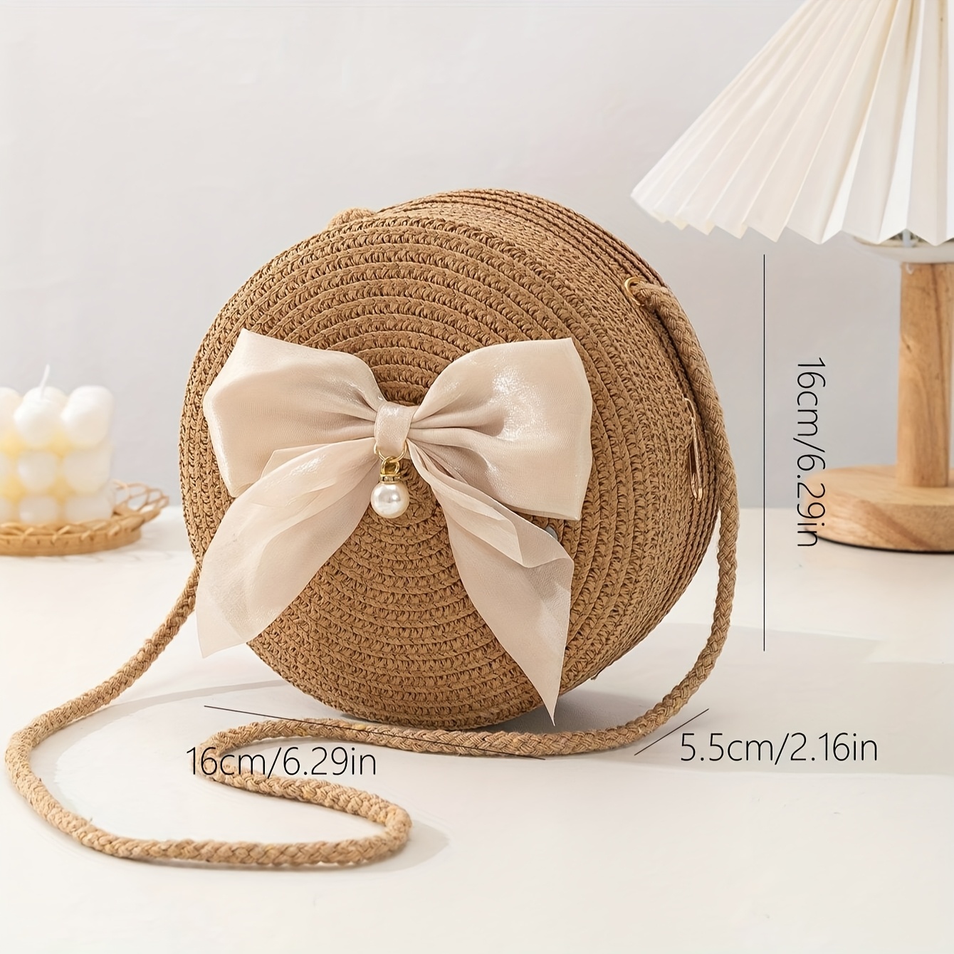 Elegant Round Straw Crossbody  - Interior Design Style recensie en prijs