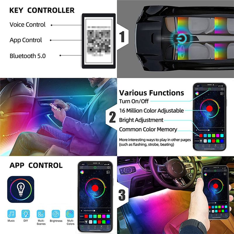 A30F-Car LED Lights Interior S - Interior Design Apps recensie en prijs