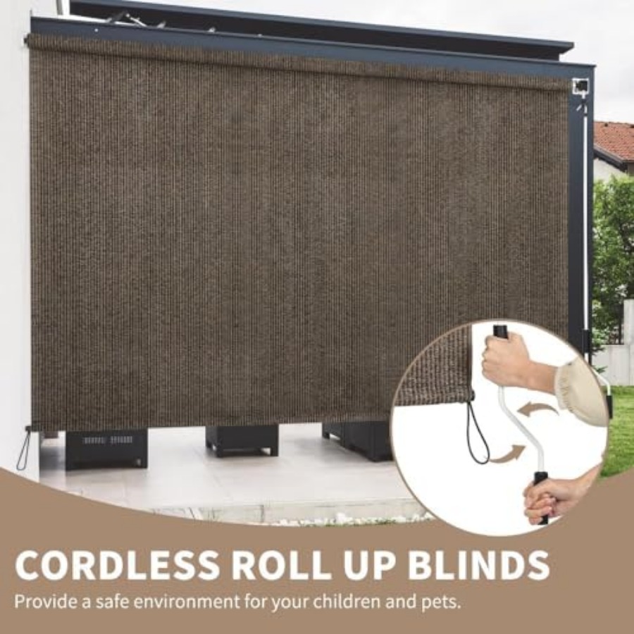 Outdoor Roller Shade 6' W x 8' - Linen Roller Blind recensie en prijs