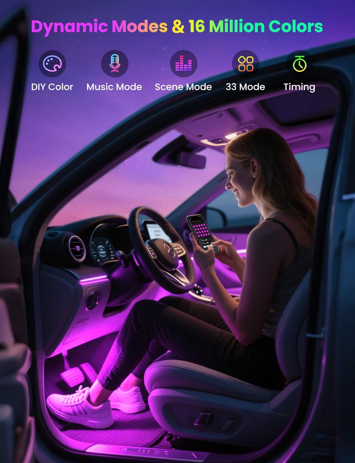 RGB 48 LED Car Interior Lights - Interior Design Apps recensie en prijs
