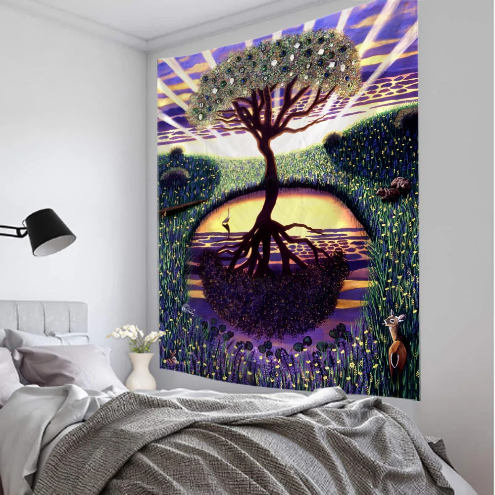 Vibrant Swirl Tree Tapestry -  - Interior Design Office Space recensie en prijs