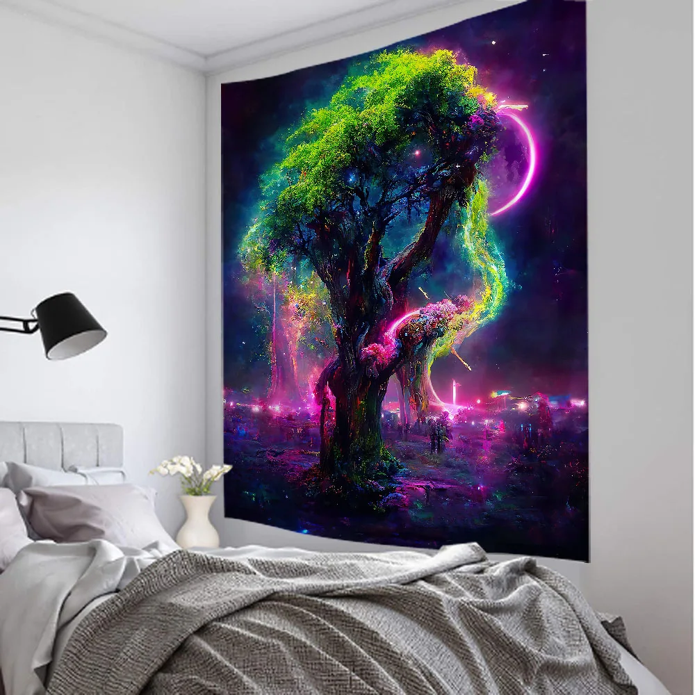 Vibrant Swirl Tree Tapestry -  - Interior Design Office Space recensie en prijs