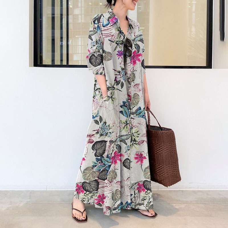 Spring Summer Lapel Loose Prin - Linen Roller Blind recensie en prijs